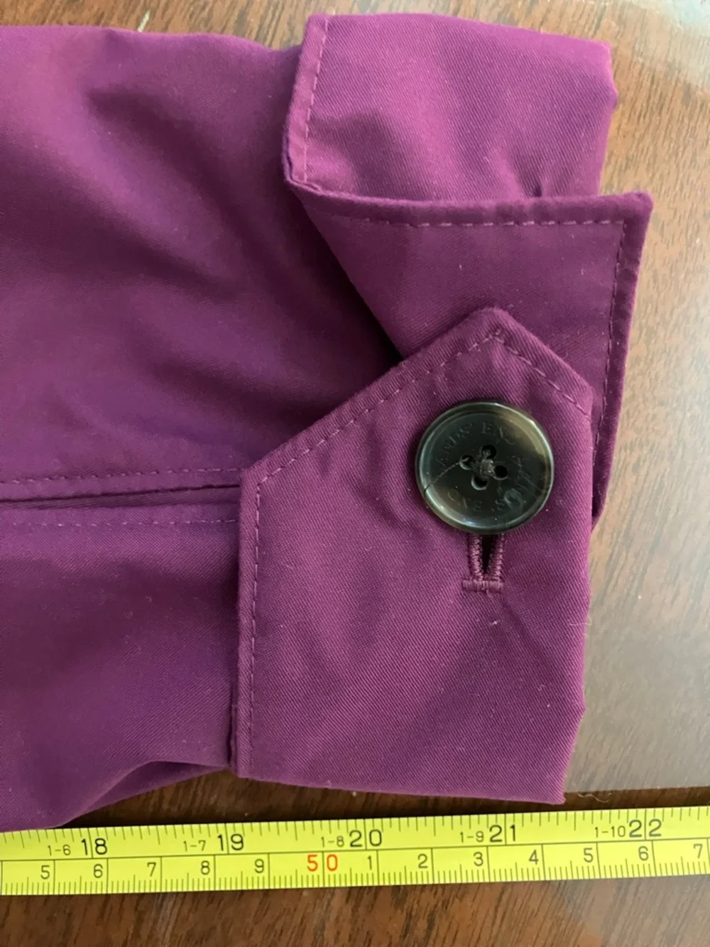 Lands' End Fuchsia Purple Spring Raincoat Trench Jacket Coat Small - Picture 13 of 16